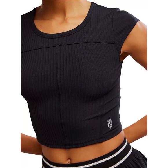 Free People Movement Tops - Free People x FP Movement Tempo Ribbed Baby Tee Crop Tee Yoga Athleisure Sport